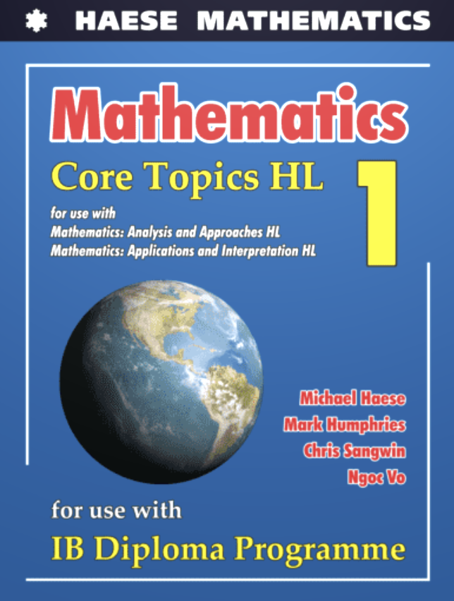 Mathematics: Core Topics HL 的封面，Haese 数学出版社出版